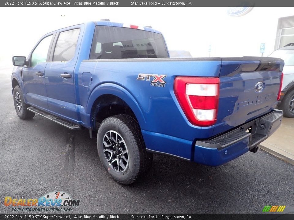 2022 Ford F150 STX SuperCrew 4x4 Atlas Blue Metallic / Black Photo #3