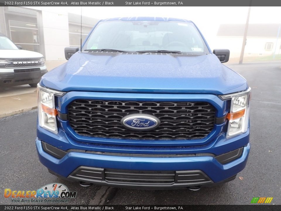 2022 Ford F150 STX SuperCrew 4x4 Atlas Blue Metallic / Black Photo #8