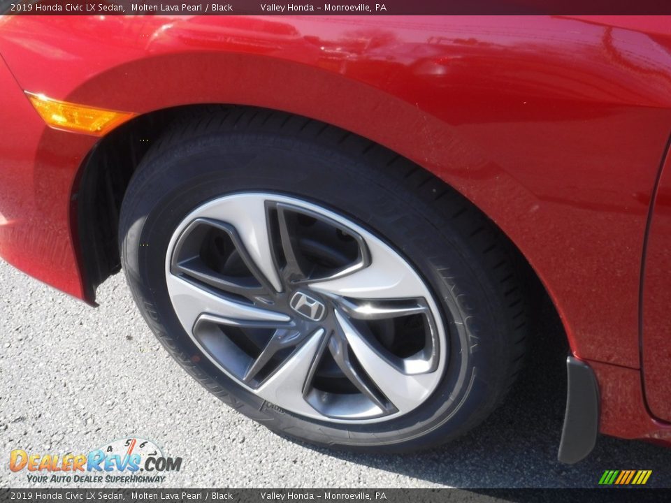 2019 Honda Civic LX Sedan Molten Lava Pearl / Black Photo #3