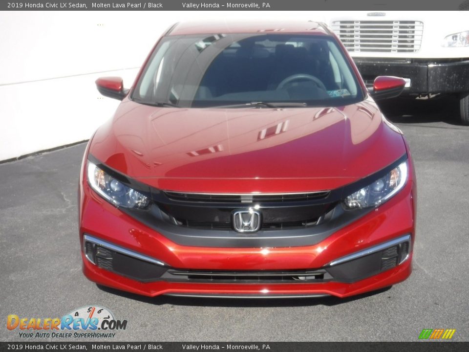2019 Honda Civic LX Sedan Molten Lava Pearl / Black Photo #4