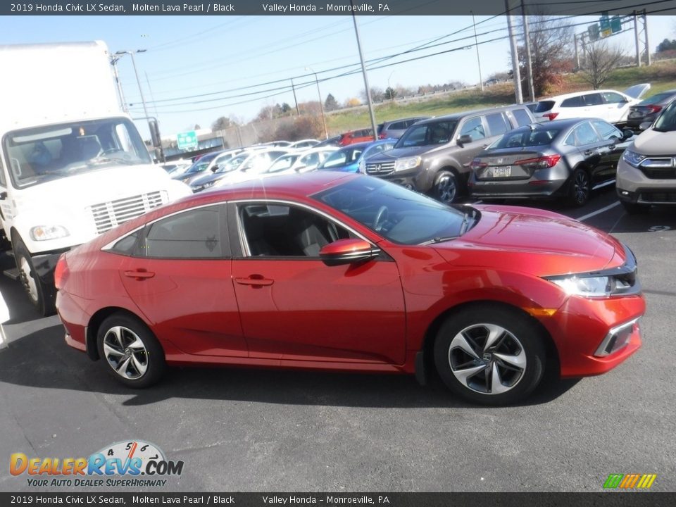 2019 Honda Civic LX Sedan Molten Lava Pearl / Black Photo #6