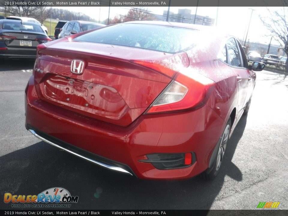 2019 Honda Civic LX Sedan Molten Lava Pearl / Black Photo #7