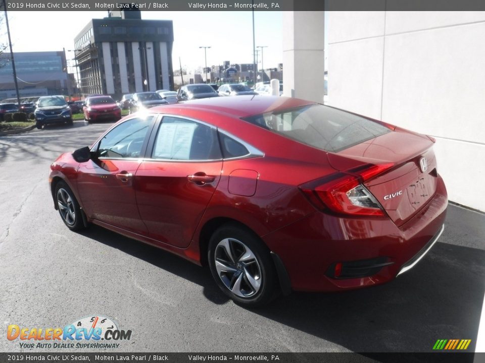 2019 Honda Civic LX Sedan Molten Lava Pearl / Black Photo #8