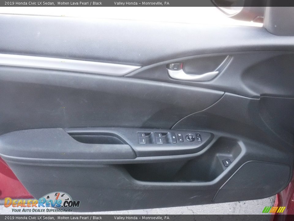 2019 Honda Civic LX Sedan Molten Lava Pearl / Black Photo #9