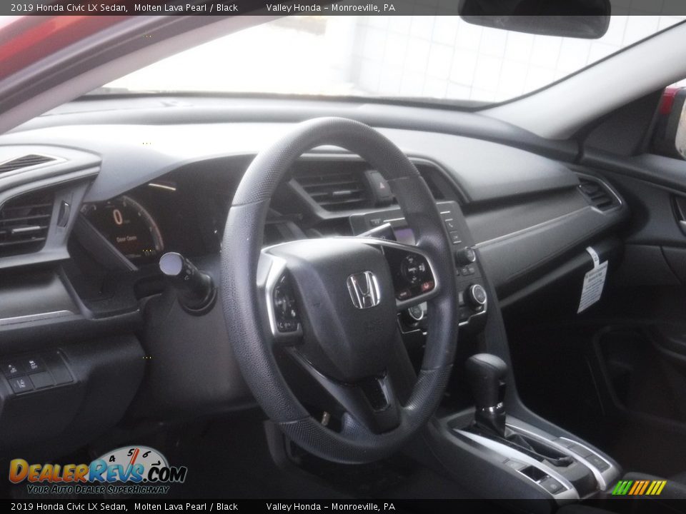 2019 Honda Civic LX Sedan Molten Lava Pearl / Black Photo #10