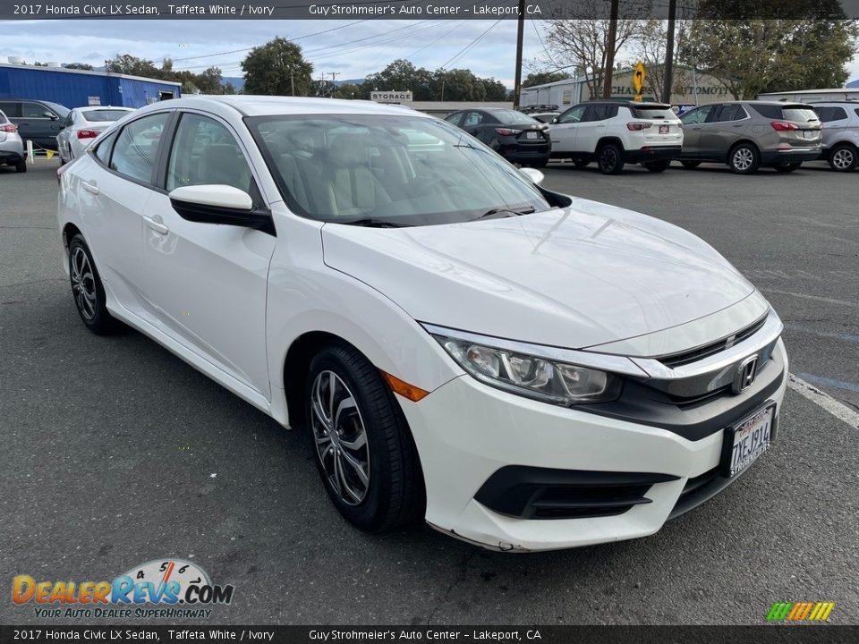 2017 Honda Civic LX Sedan Taffeta White / Ivory Photo #1