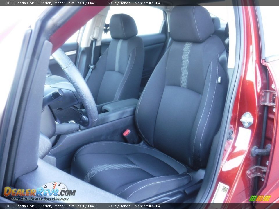 2019 Honda Civic LX Sedan Molten Lava Pearl / Black Photo #12