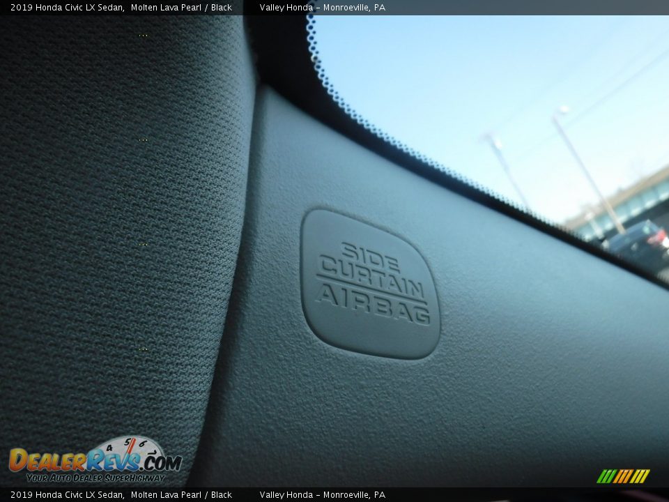 2019 Honda Civic LX Sedan Molten Lava Pearl / Black Photo #13