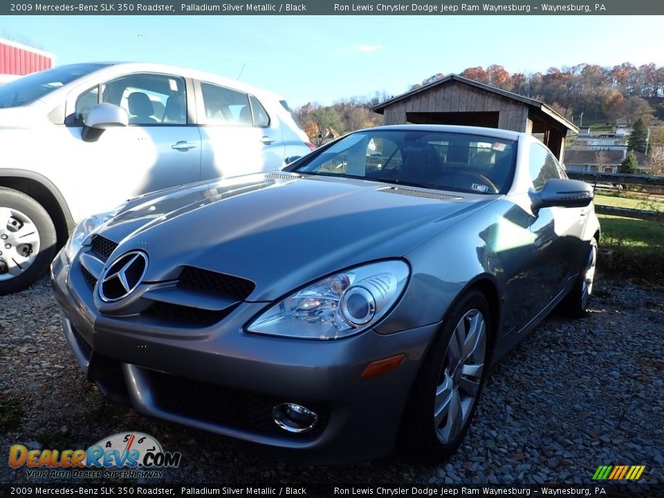 2009 Mercedes-Benz SLK 350 Roadster Palladium Silver Metallic / Black Photo #1