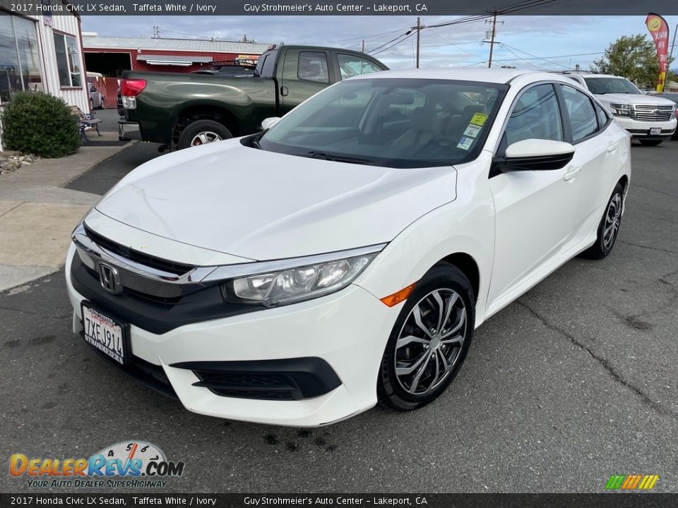 2017 Honda Civic LX Sedan Taffeta White / Ivory Photo #3