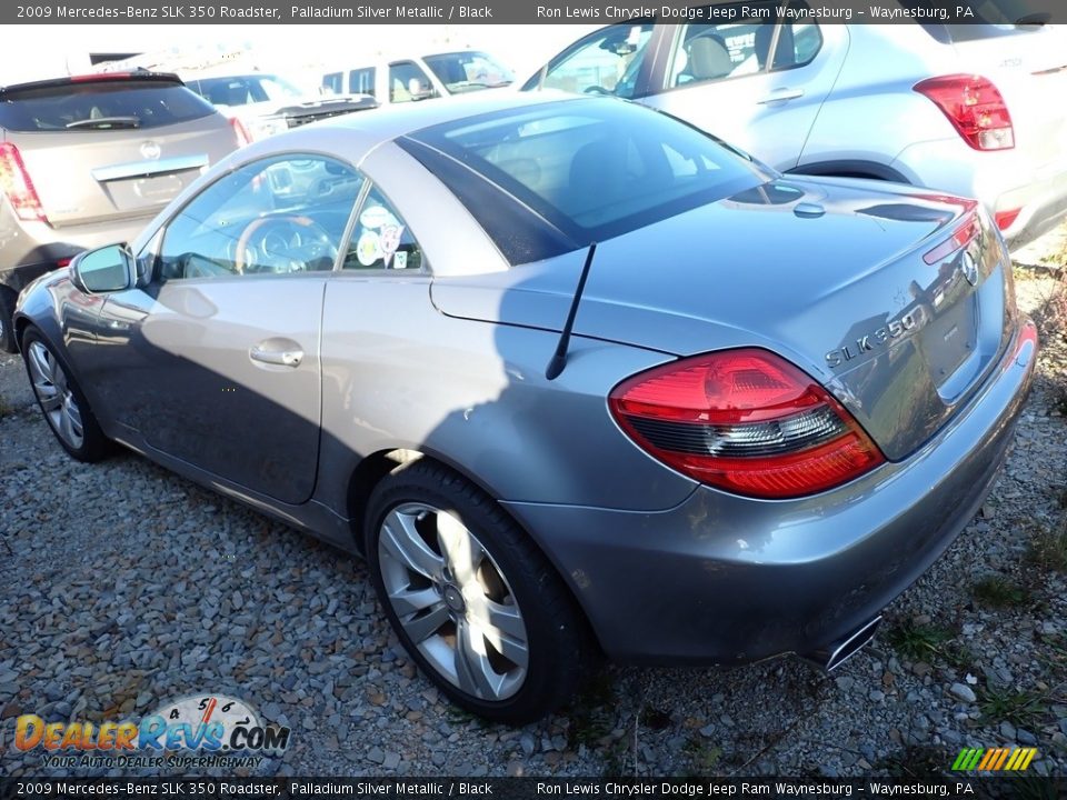 2009 Mercedes-Benz SLK 350 Roadster Palladium Silver Metallic / Black Photo #2