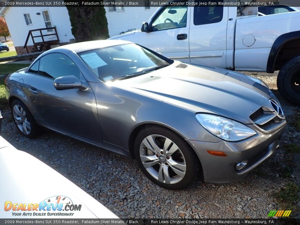 2009 Mercedes-Benz SLK 350 Roadster Palladium Silver Metallic / Black Photo #4