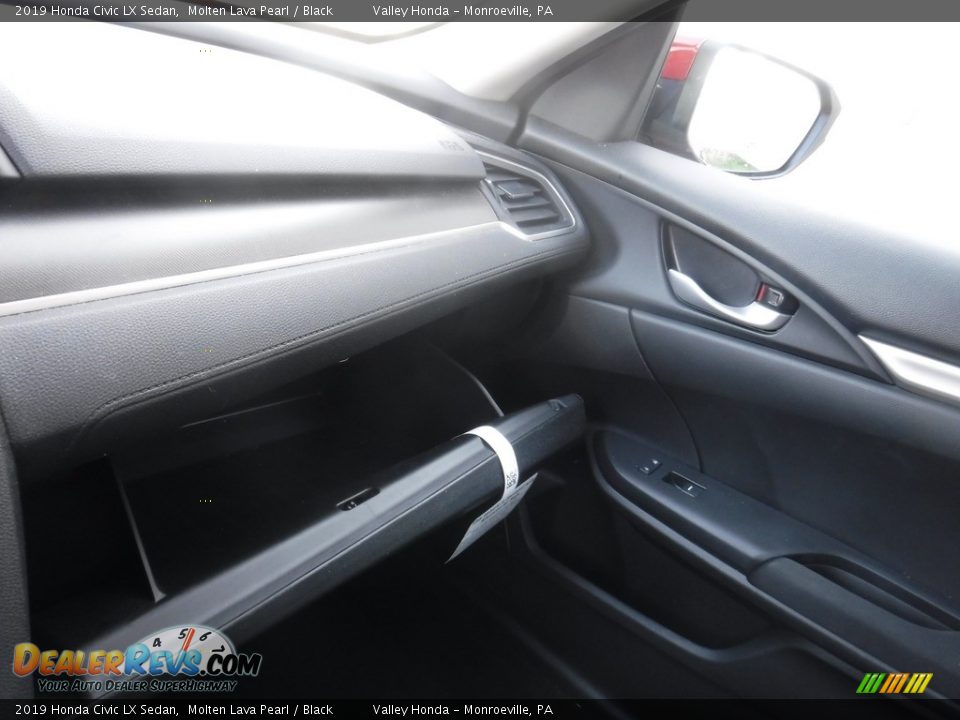 2019 Honda Civic LX Sedan Molten Lava Pearl / Black Photo #17