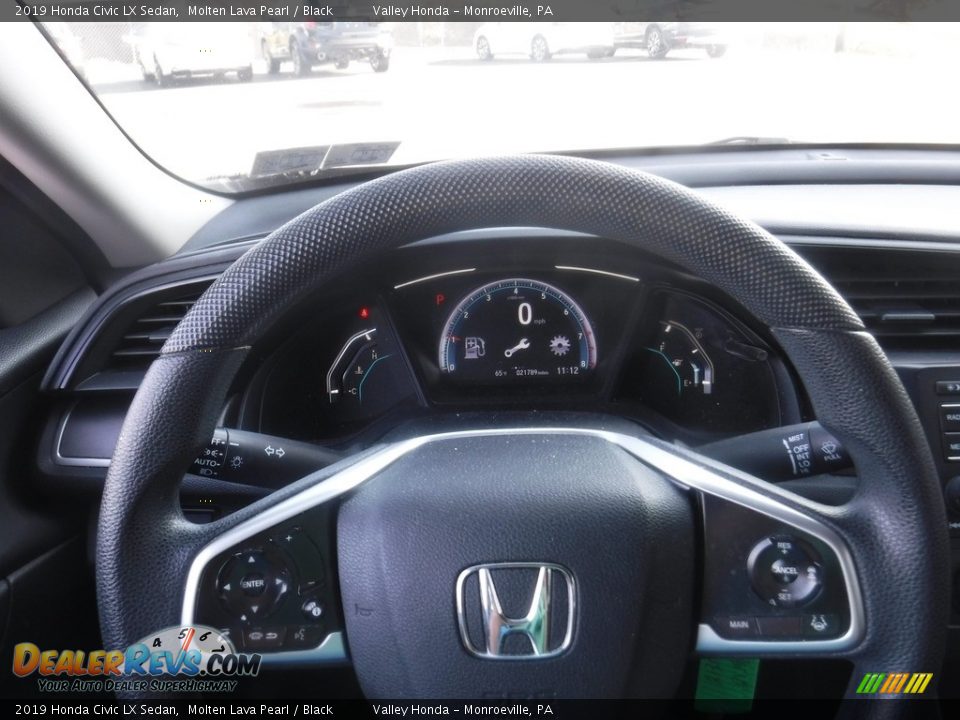 2019 Honda Civic LX Sedan Molten Lava Pearl / Black Photo #18