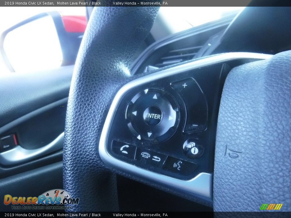2019 Honda Civic LX Sedan Molten Lava Pearl / Black Photo #19