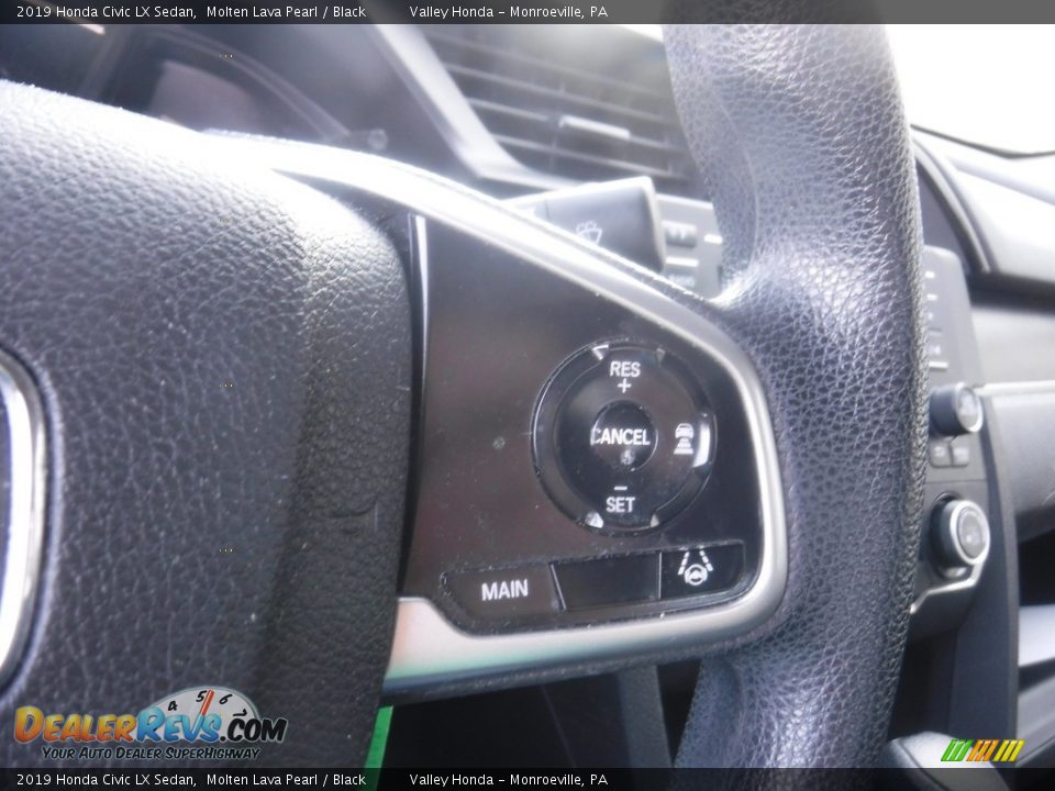 2019 Honda Civic LX Sedan Molten Lava Pearl / Black Photo #20