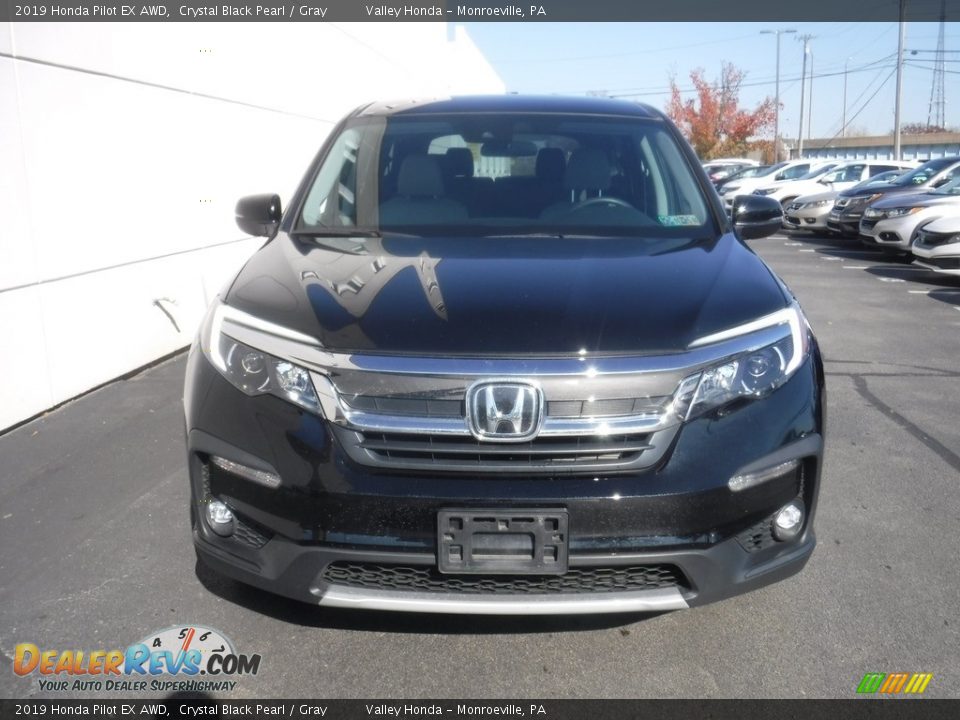 2019 Honda Pilot EX AWD Crystal Black Pearl / Gray Photo #4