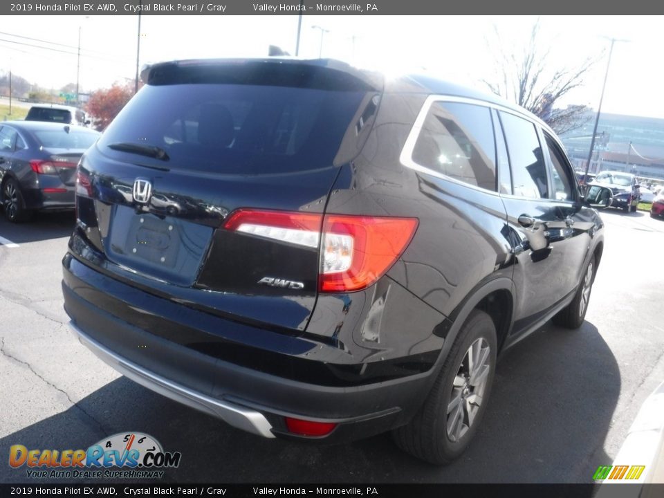 2019 Honda Pilot EX AWD Crystal Black Pearl / Gray Photo #6