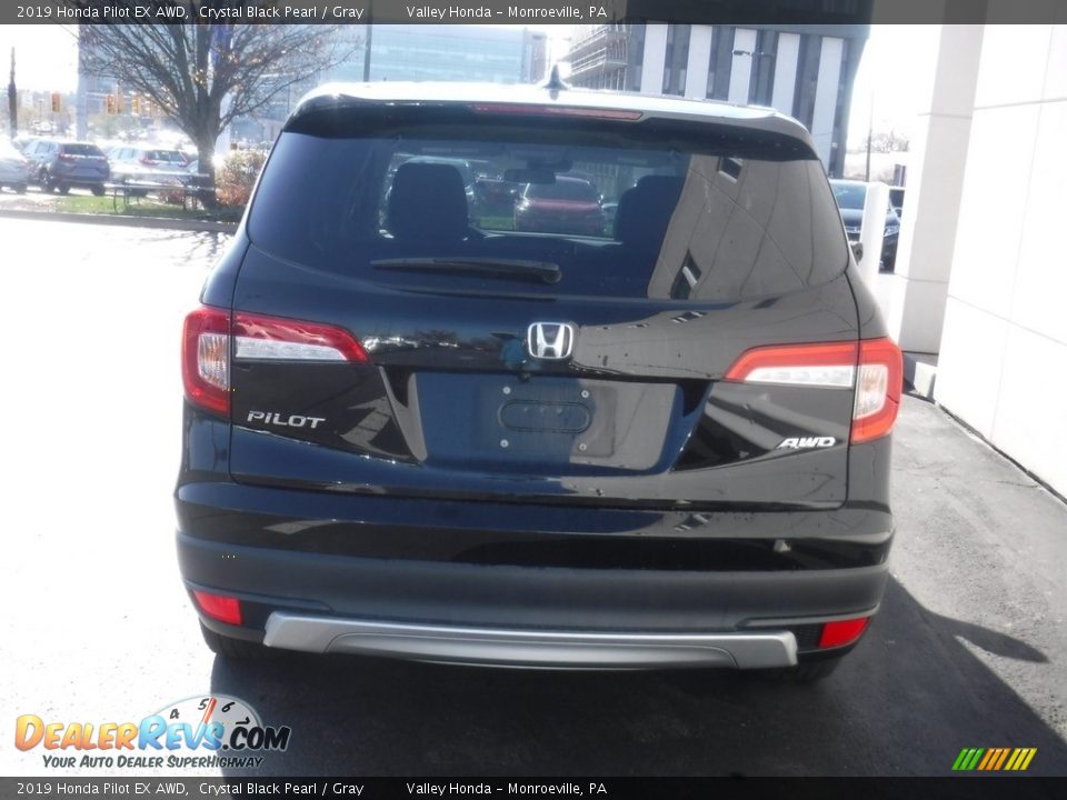 2019 Honda Pilot EX AWD Crystal Black Pearl / Gray Photo #7