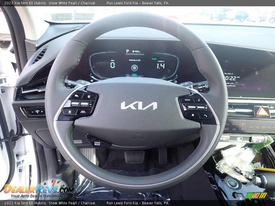 2023 Kia Niro EX Hybrid Snow White Pearl / Charcoal Photo #19