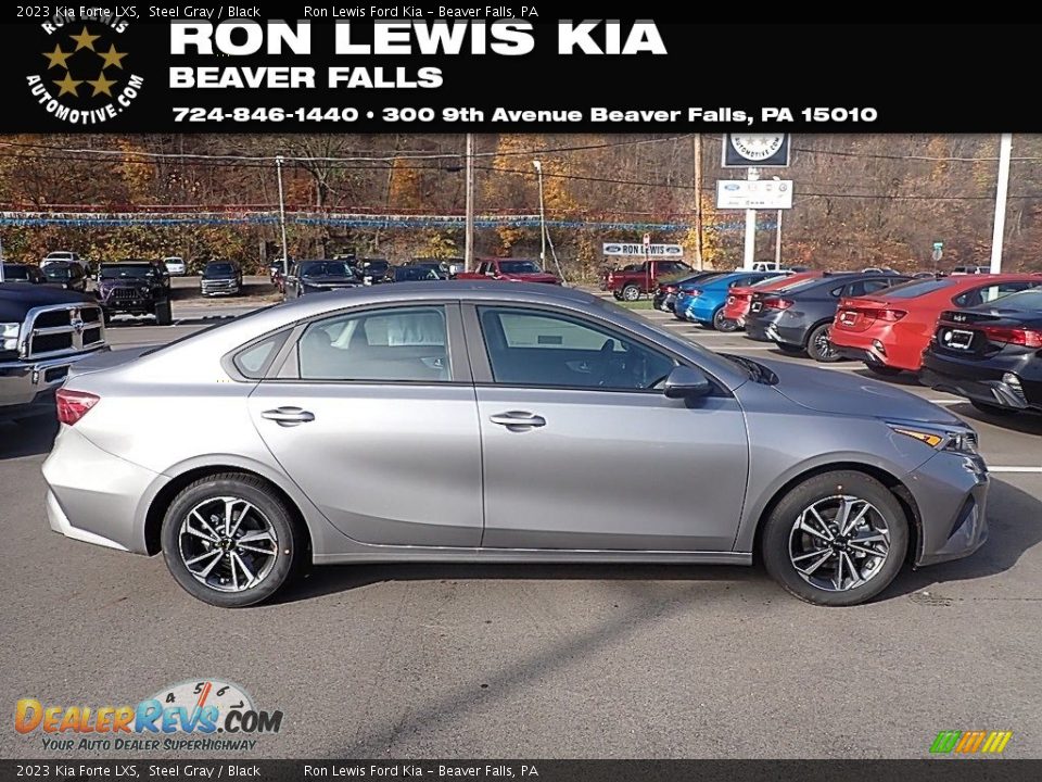 2023 Kia Forte LXS Steel Gray / Black Photo #1