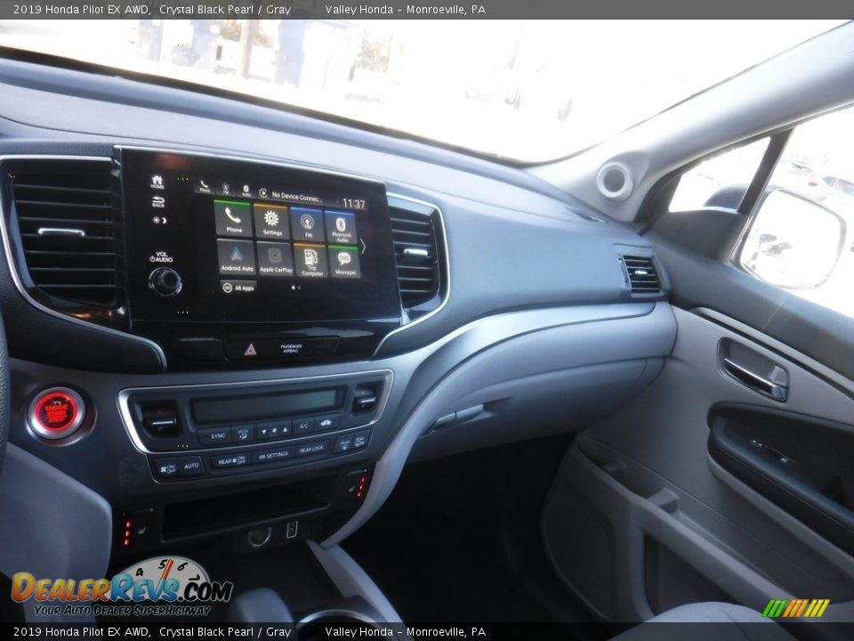 2019 Honda Pilot EX AWD Crystal Black Pearl / Gray Photo #16