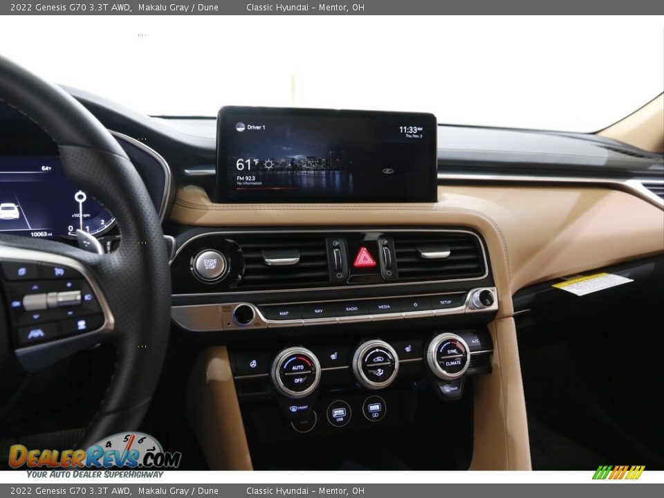 2022 Genesis G70 3.3T AWD Makalu Gray / Dune Photo #9