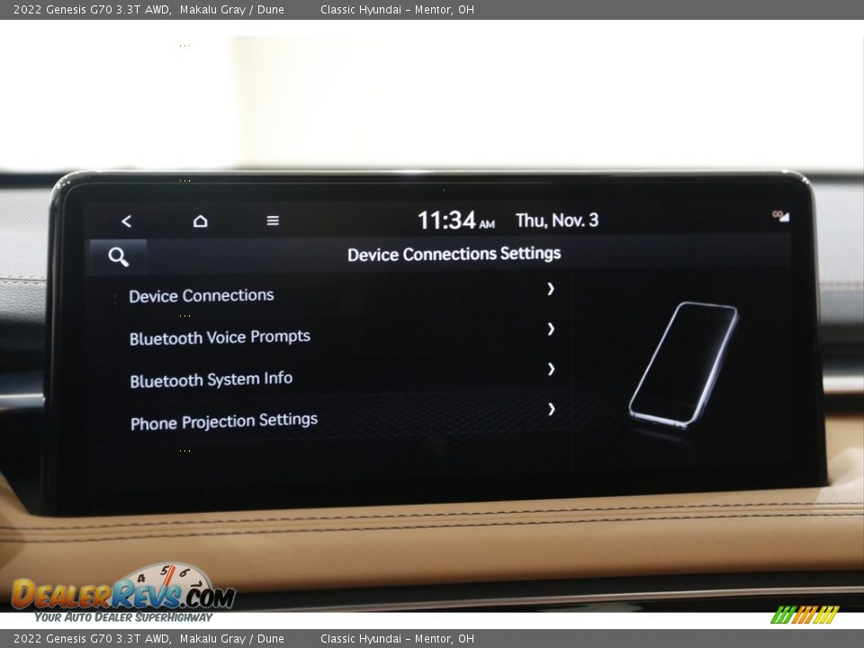 2022 Genesis G70 3.3T AWD Makalu Gray / Dune Photo #12