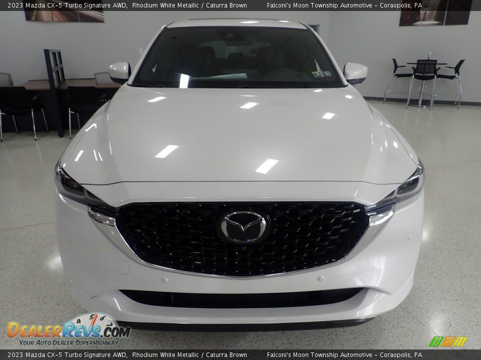 2023 Mazda CX-5 Turbo Signature AWD Rhodium White Metallic / Caturra Brown Photo #8