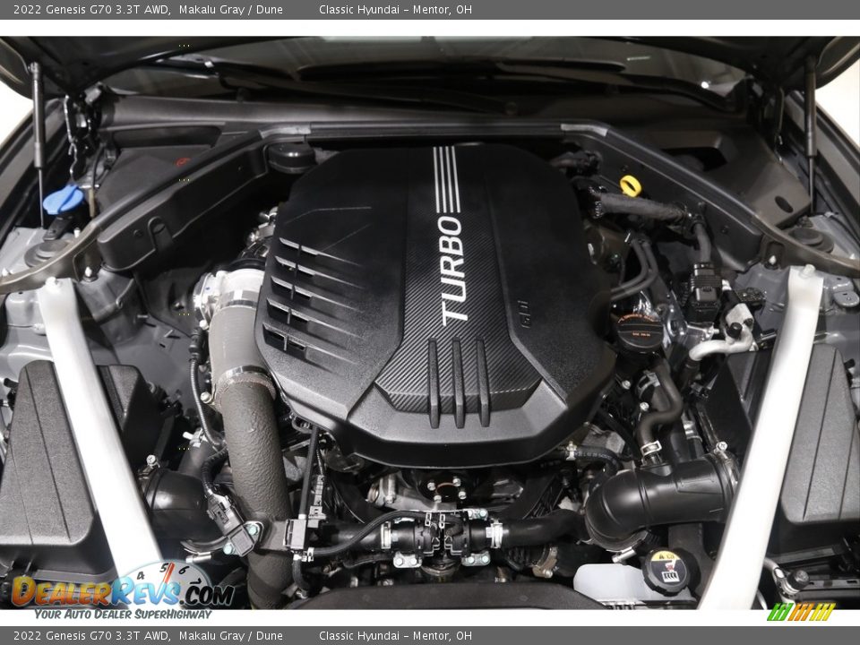 2022 Genesis G70 3.3T AWD 3.3 Liter Turbocharged DOHC 24-Valve VVT V6 Engine Photo #21