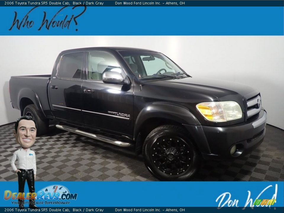 2006 Toyota Tundra SR5 Double Cab Black / Dark Gray Photo #1