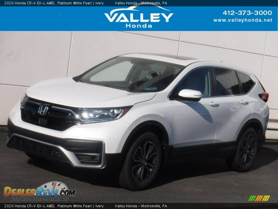 2020 Honda CR-V EX-L AWD Platinum White Pearl / Ivory Photo #1