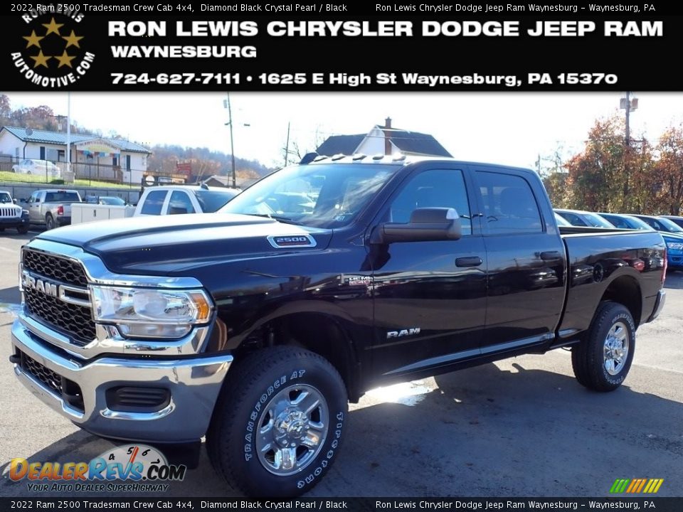 2022 Ram 2500 Tradesman Crew Cab 4x4 Diamond Black Crystal Pearl / Black Photo #1