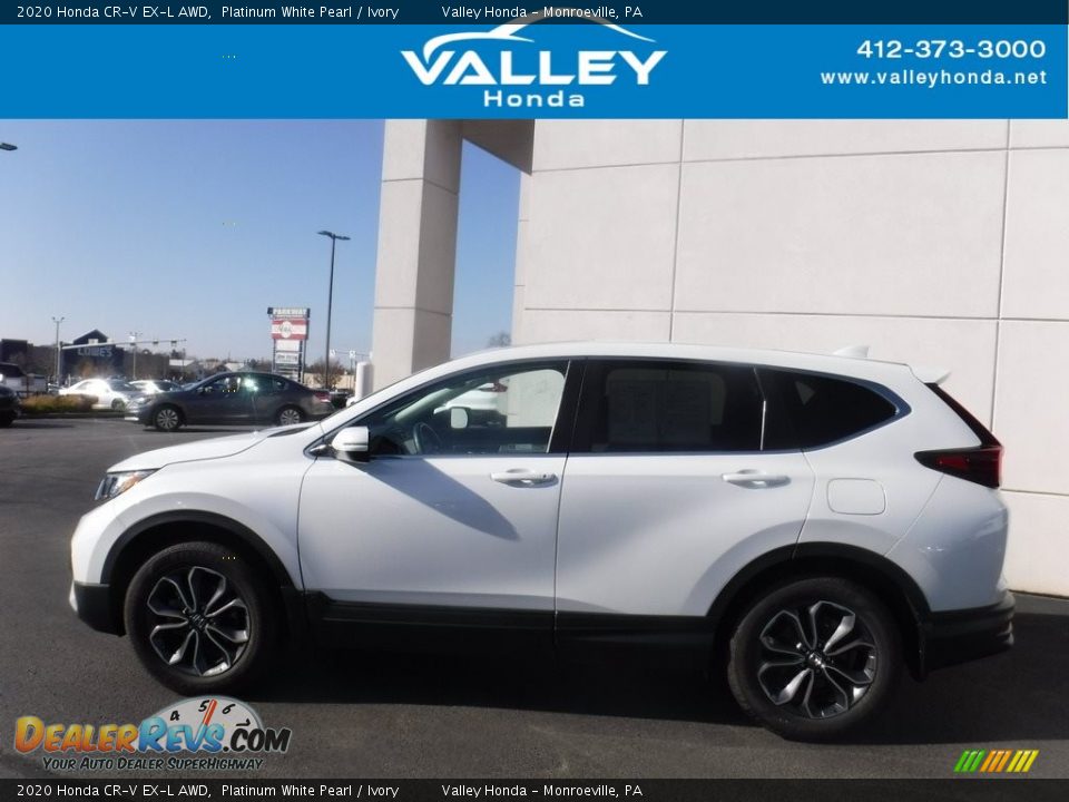2020 Honda CR-V EX-L AWD Platinum White Pearl / Ivory Photo #2