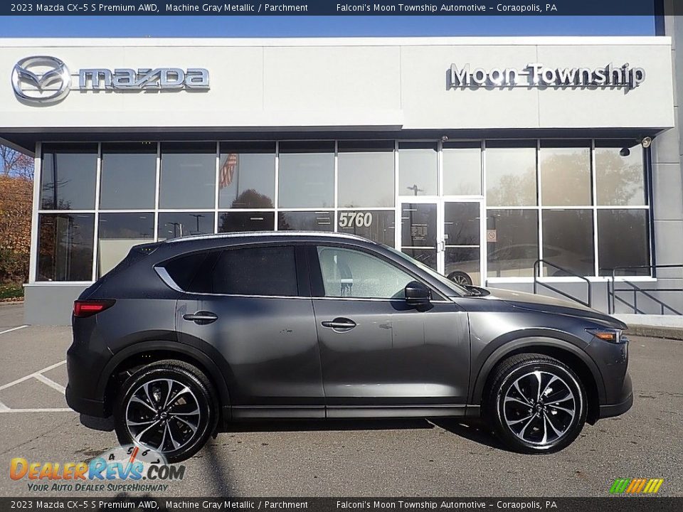 2023 Mazda CX-5 S Premium AWD Machine Gray Metallic / Parchment Photo #1