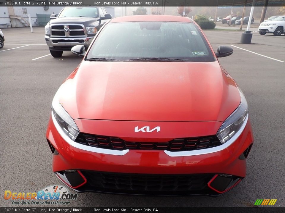 2023 Kia Forte GT-Line Fire Orange / Black Photo #3