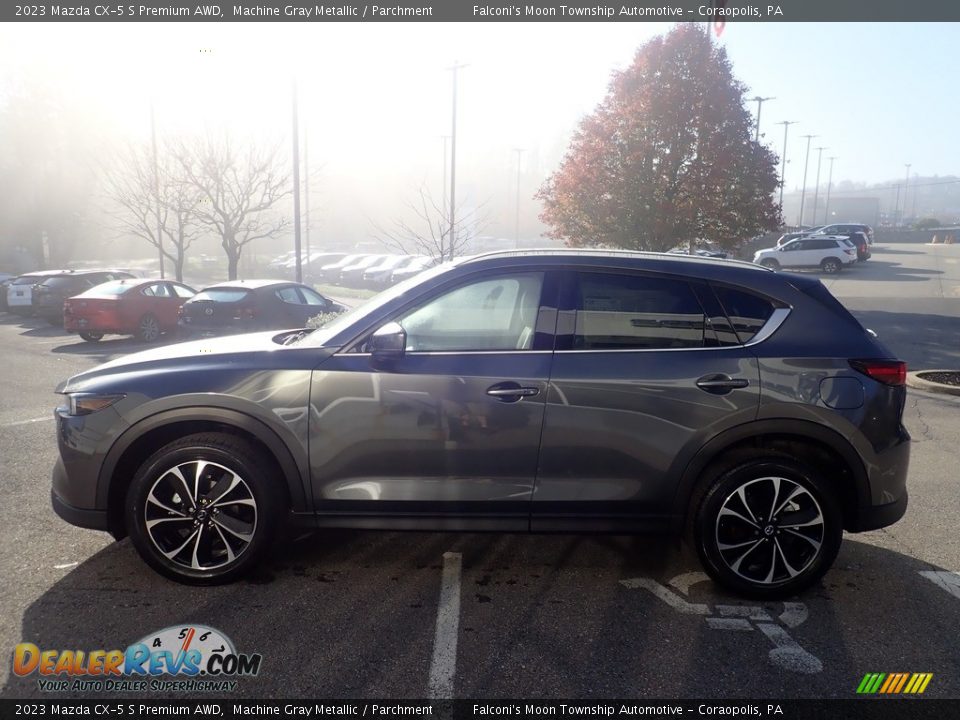 2023 Mazda CX-5 S Premium AWD Machine Gray Metallic / Parchment Photo #6