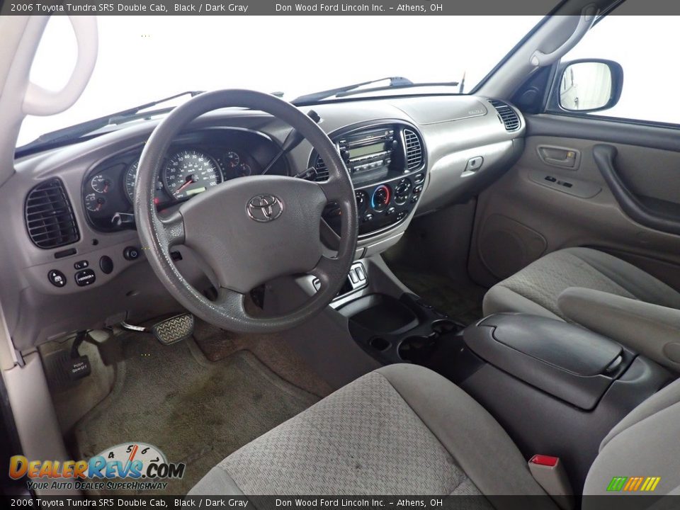 2006 Toyota Tundra SR5 Double Cab Black / Dark Gray Photo #14