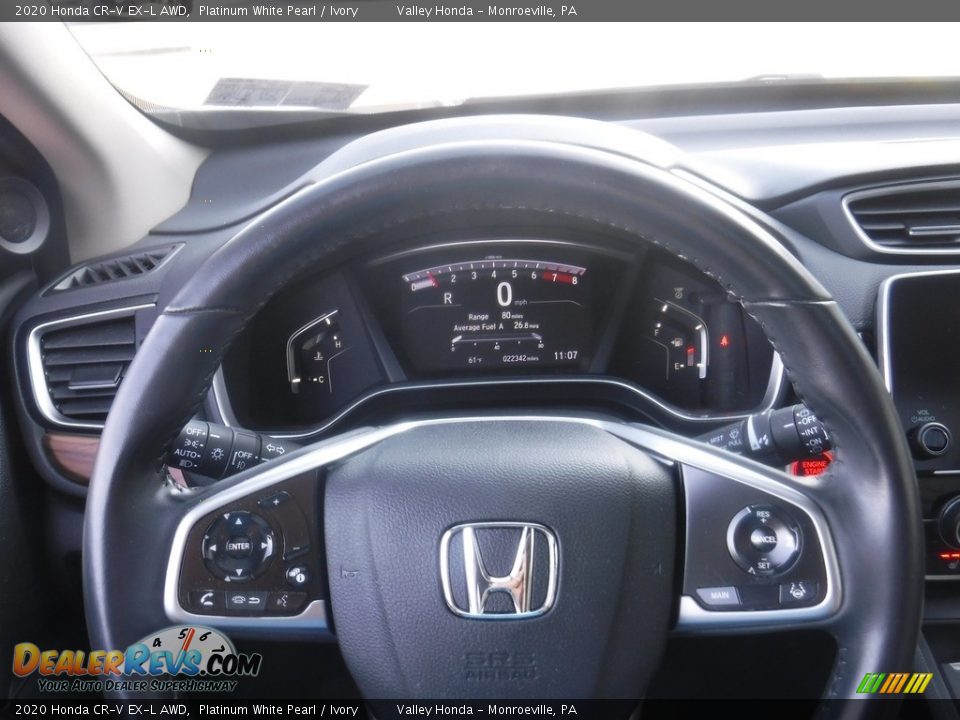 2020 Honda CR-V EX-L AWD Platinum White Pearl / Ivory Photo #25