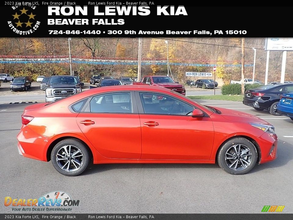 2023 Kia Forte LXS Fire Orange / Black Photo #1