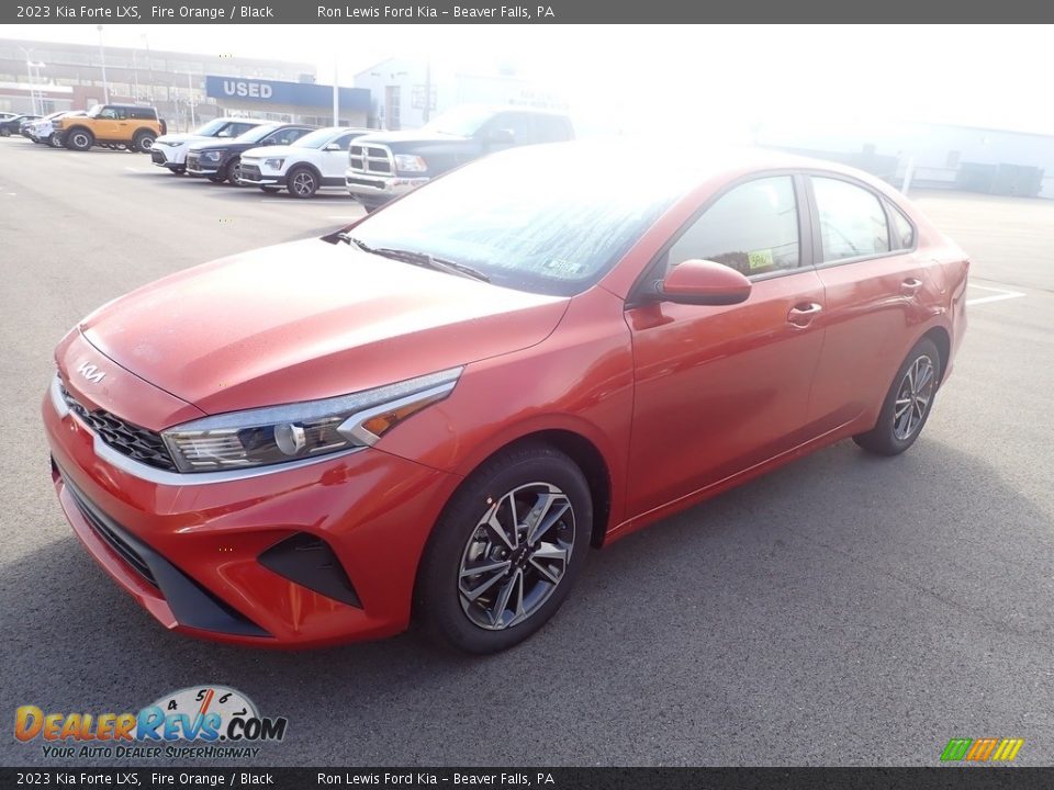 2023 Kia Forte LXS Fire Orange / Black Photo #4