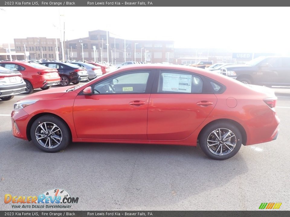 2023 Kia Forte LXS Fire Orange / Black Photo #5