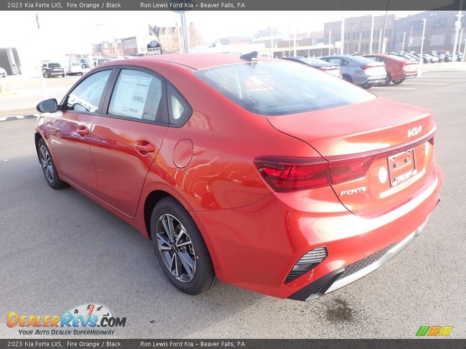 2023 Kia Forte LXS Fire Orange / Black Photo #6