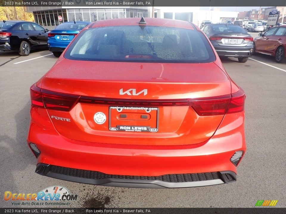 2023 Kia Forte LXS Fire Orange / Black Photo #7