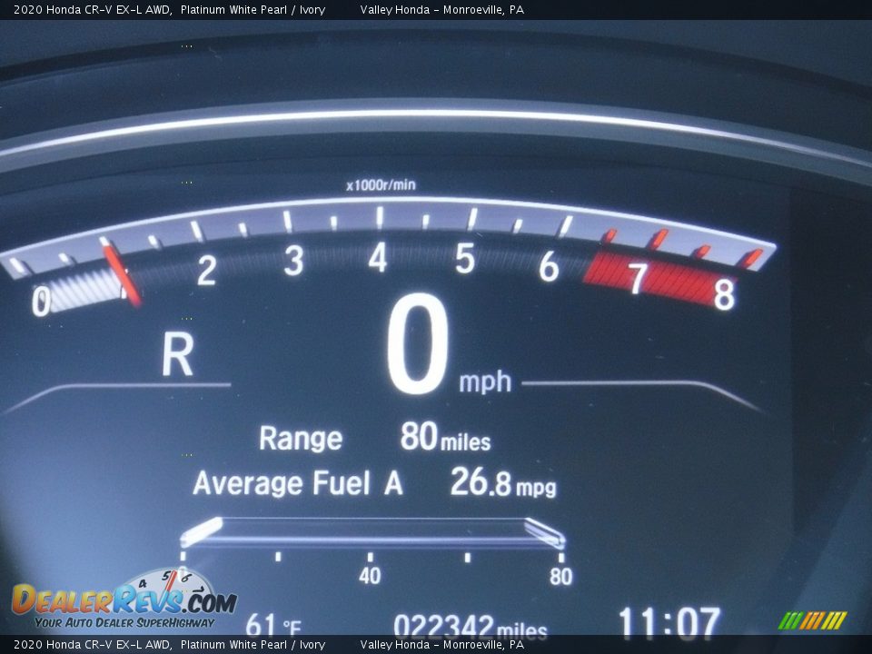 2020 Honda CR-V EX-L AWD Platinum White Pearl / Ivory Photo #34