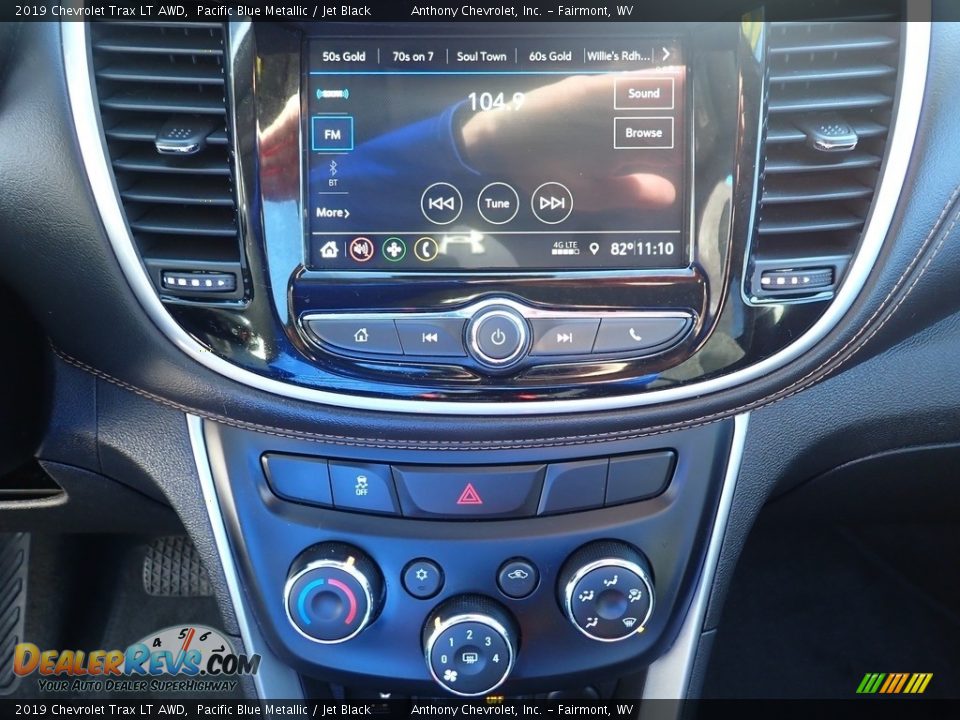 2019 Chevrolet Trax LT AWD Pacific Blue Metallic / Jet Black Photo #19