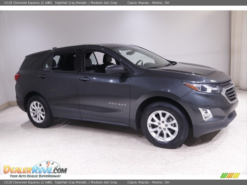 2018 Chevrolet Equinox LS AWD Nightfall Gray Metallic / Medium Ash Gray Photo #1