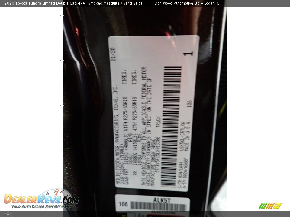 Toyota Color Code 4X4 Smoked Mesquite