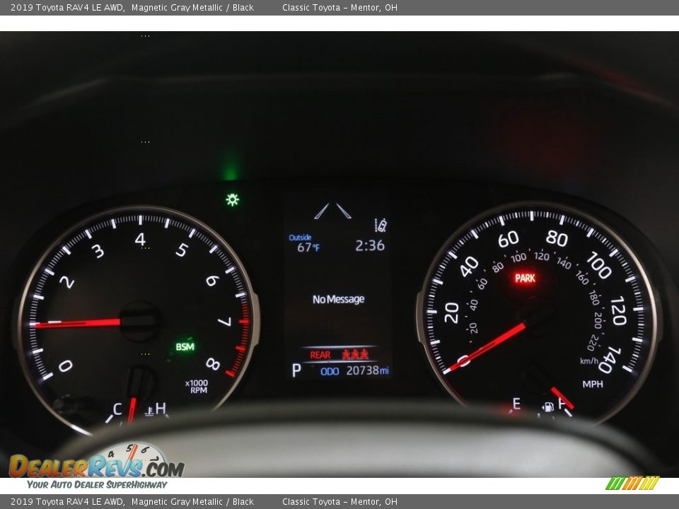 2019 Toyota RAV4 LE AWD Magnetic Gray Metallic / Black Photo #8