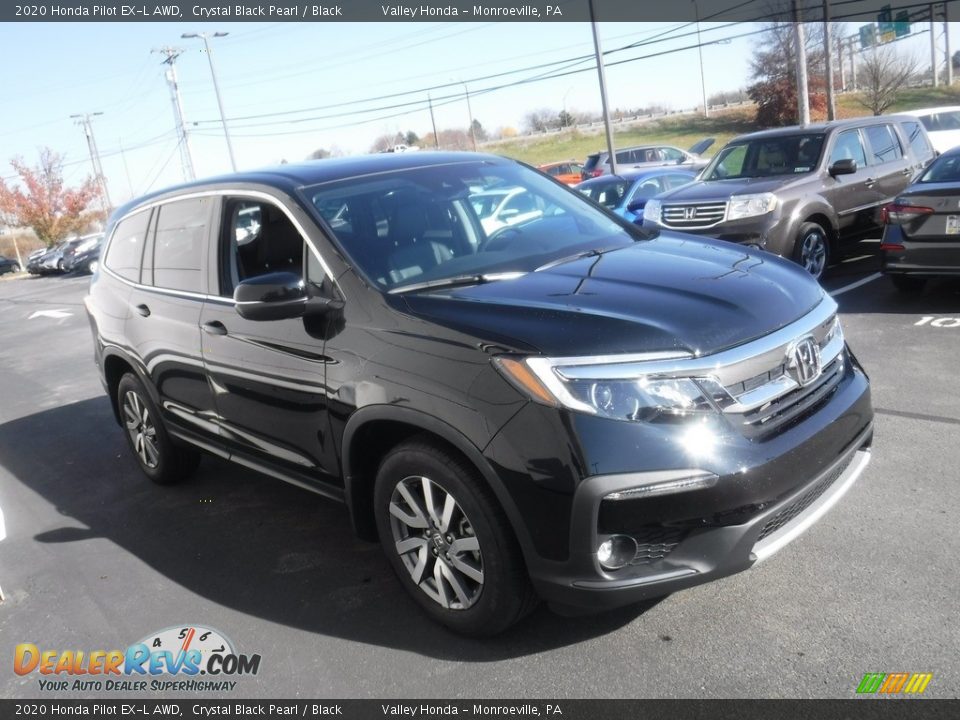 2020 Honda Pilot EX-L AWD Crystal Black Pearl / Black Photo #7